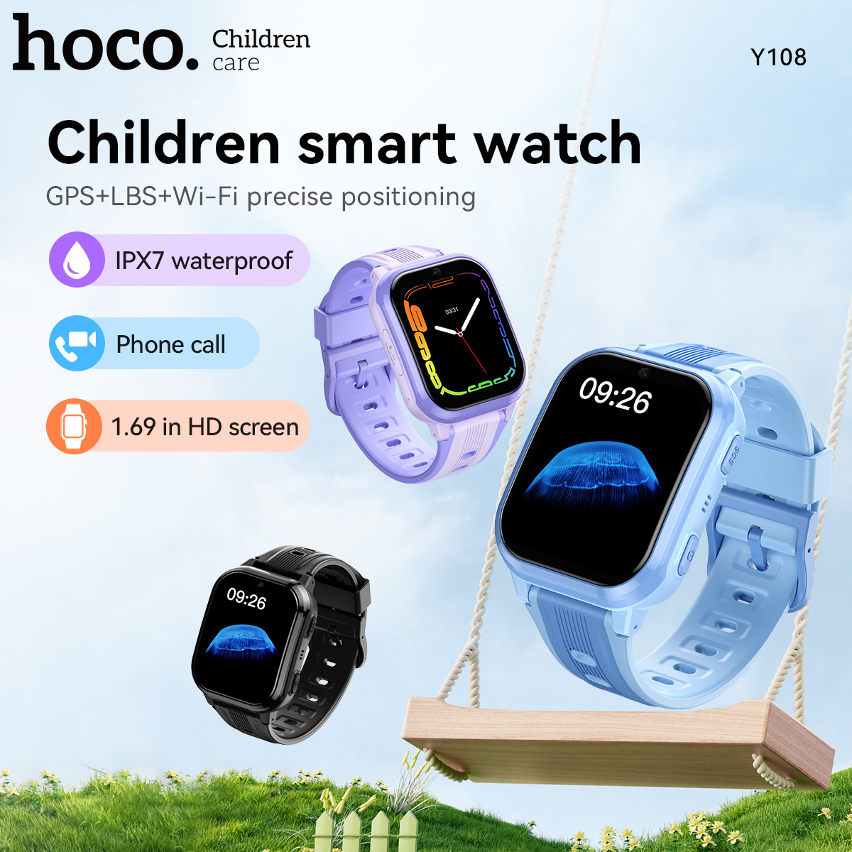 Smartwatch Watches For Children - HOCO Y108 1.69 inç HD LCD