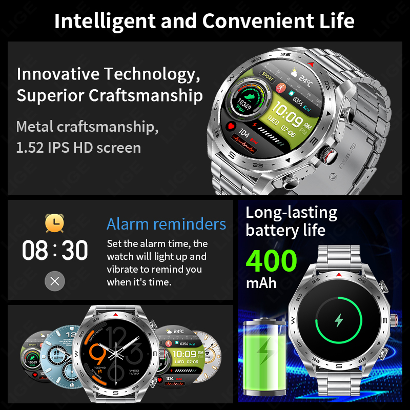 LIGE TWS Kulaklıklar Bluetooth - Smartwatch Noise Watches For Men incelemesi ve fiyatı