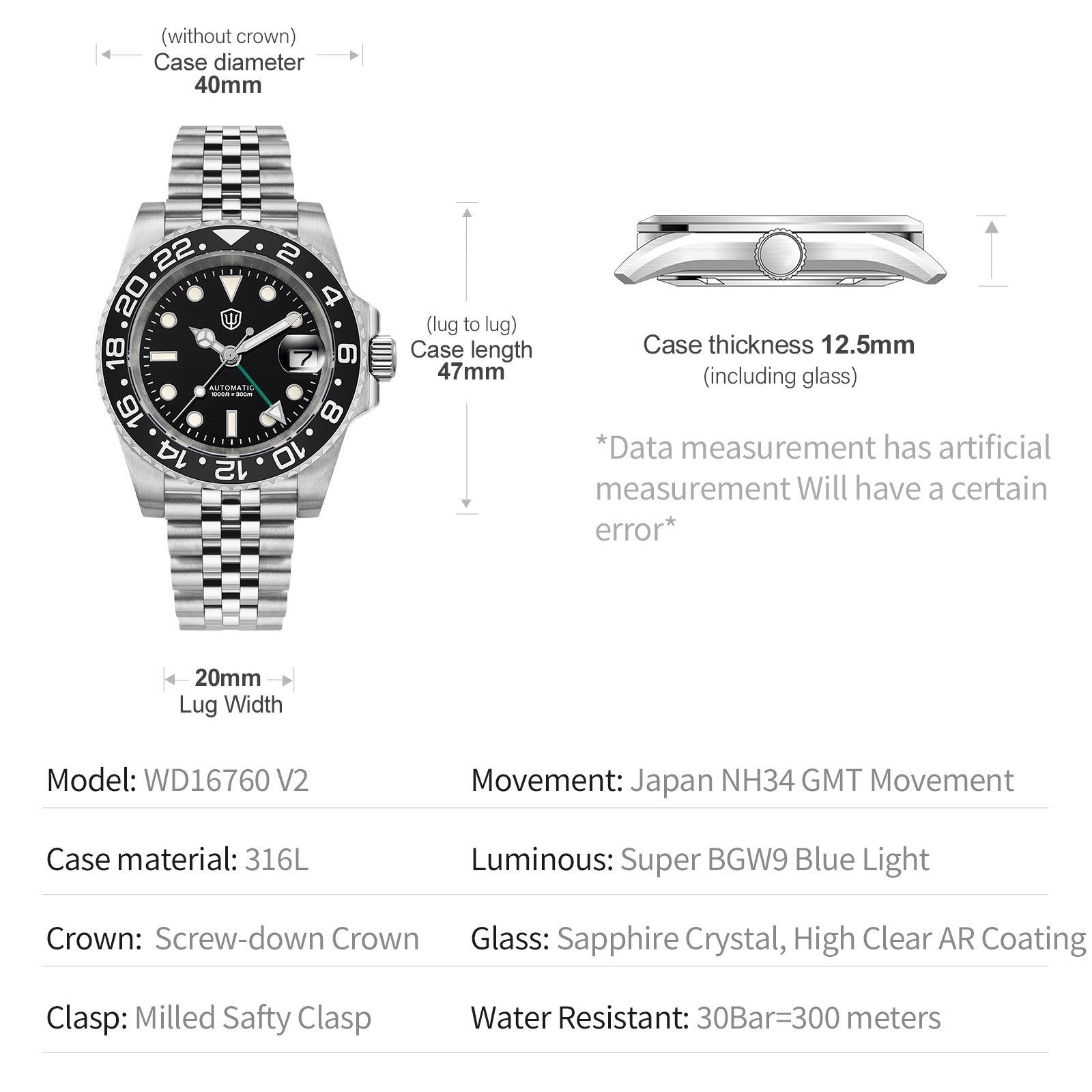 Watchdives YENİ WD16760 V2 NH3 - Rolex Watch Submariner incelemesi ve fiyatı