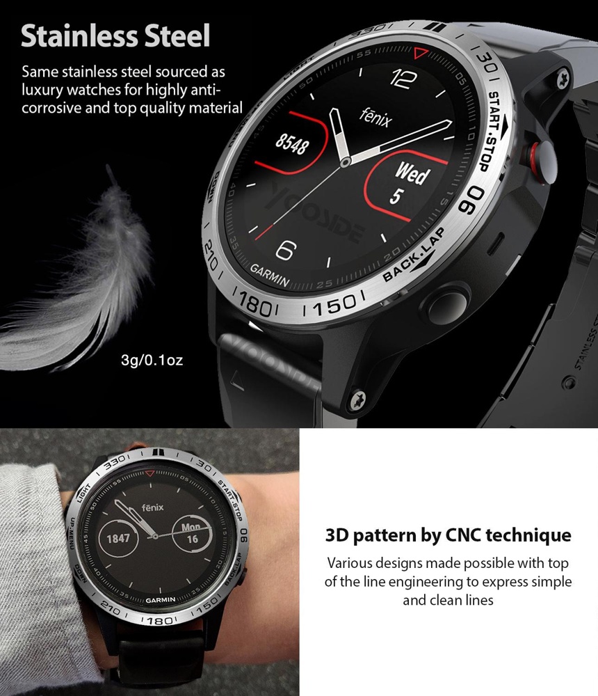 Çerçeve Garmin Fenix 7 7X6 6X  - Xwatch Smartwatch incelemesi ve fiyatı