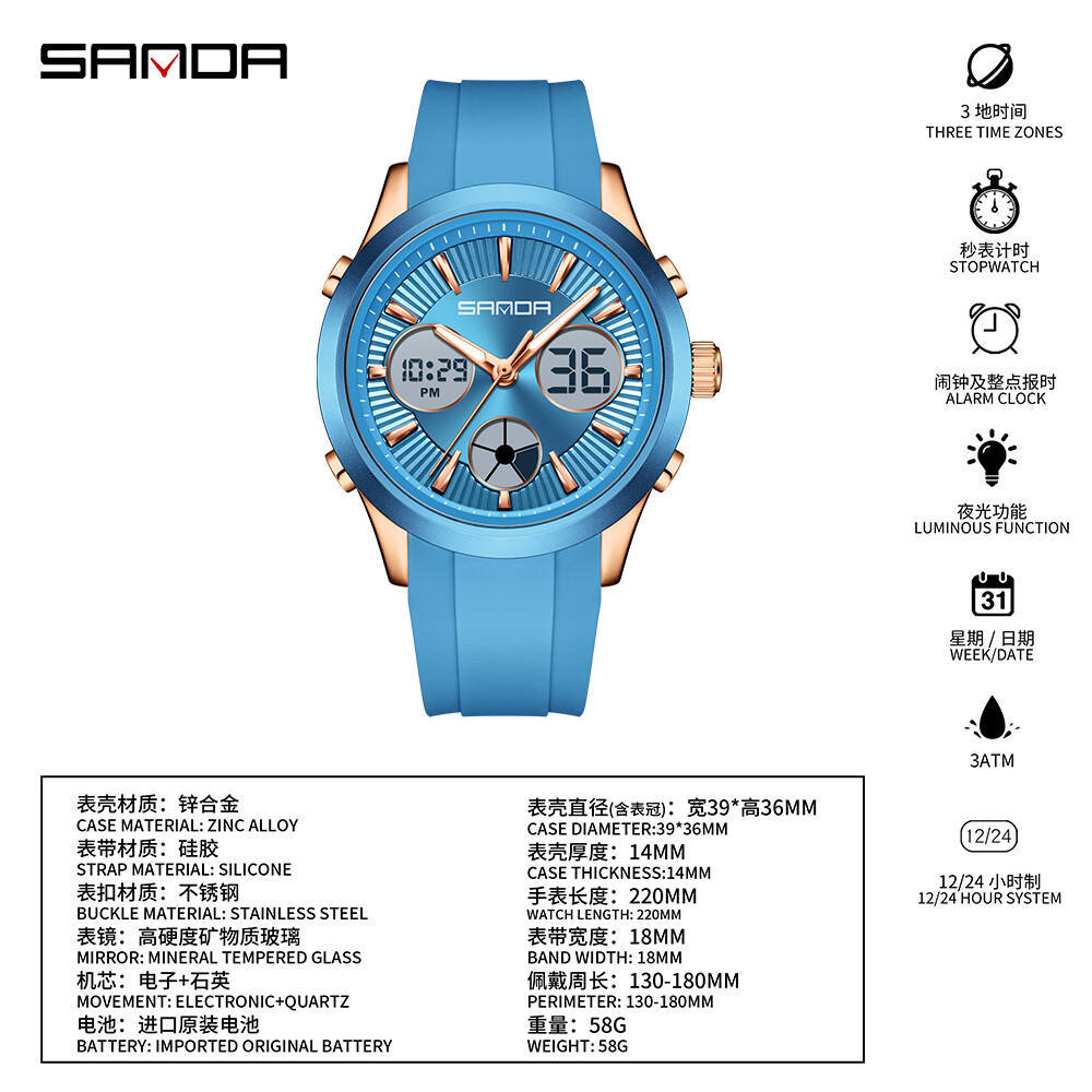 SANDA elektronik saat ışıklı 3 - Smartwatch Watches For Women Smart incelemesi ve fiyatı