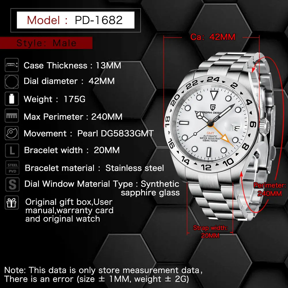 2026 PAGANI Tasarım Yeni Erkek - Rolex Watch Submariner incelemesi ve fiyatı